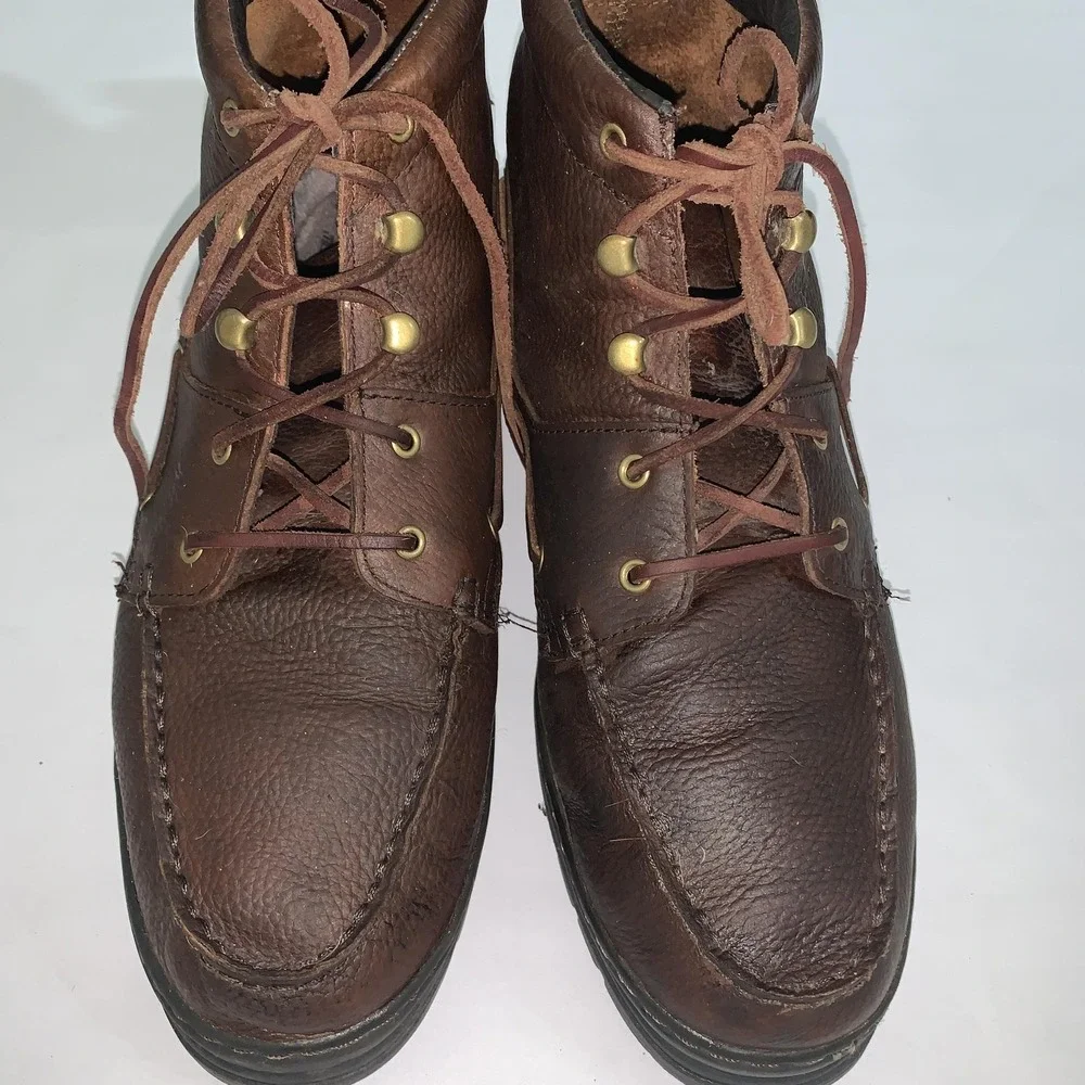 Justin Boots Mens Size 13M Brown Leather Chukka Ankle Lace Up Casual Shoes